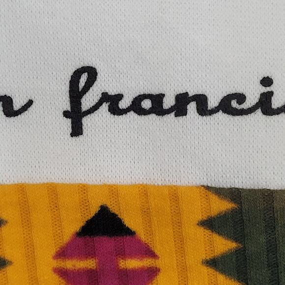 Vintage San-Francisco Tribal Collared Sweatshirt XL 23x28 USA - Picture 12 of 13